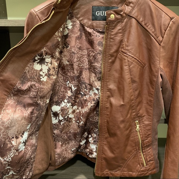 NWT Guess Leather Jacket - Picture 2 of 4